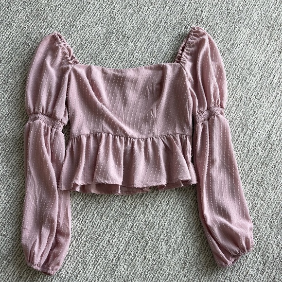 ASTR lilac top with side zip for fitted look - Picture 2 of 5